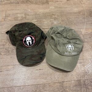 2 Spartan Camouflage and Olive Green Caps